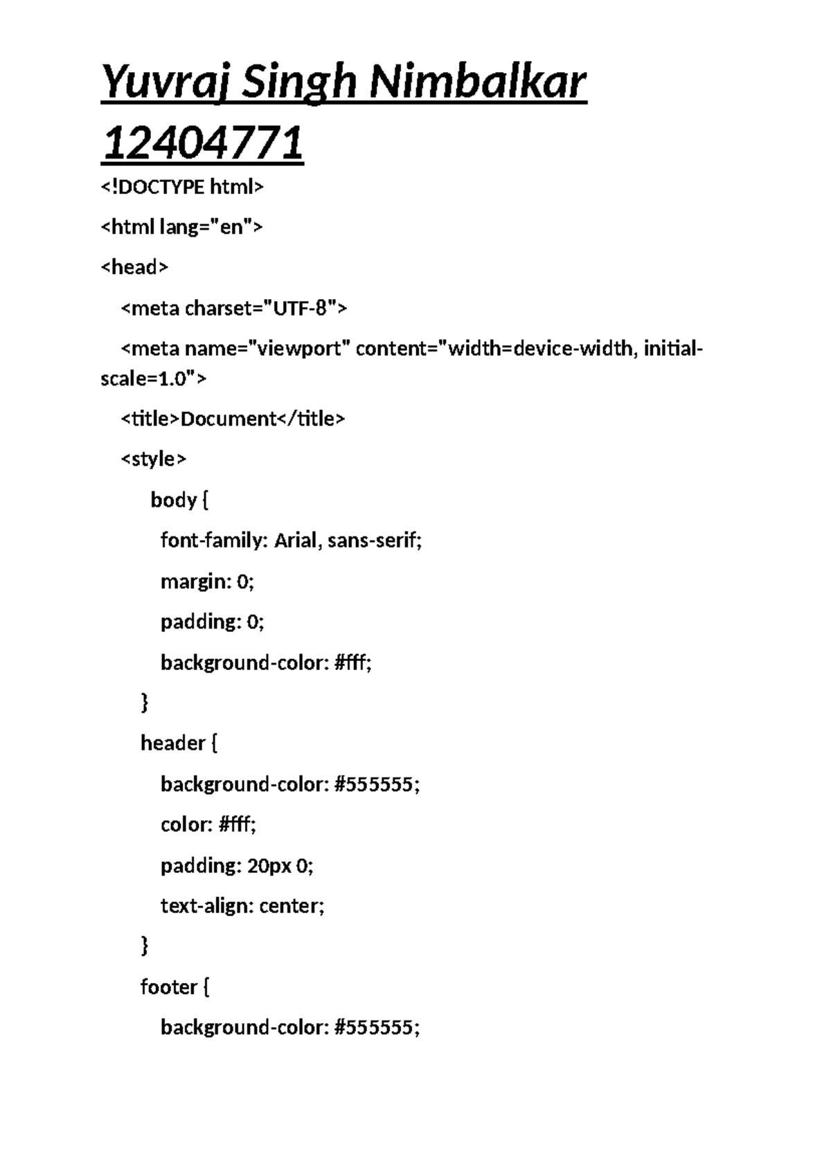 Practice Portfolio for html - - Studocu