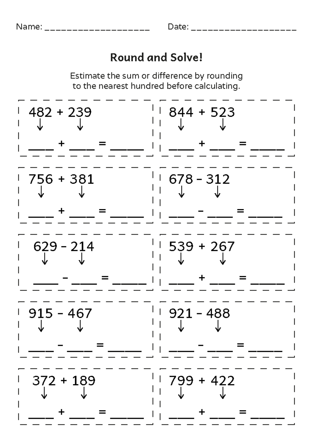 Quiz \u0026 Worksheet - Estimation with Decimals | Study.com, image size:1200x1696