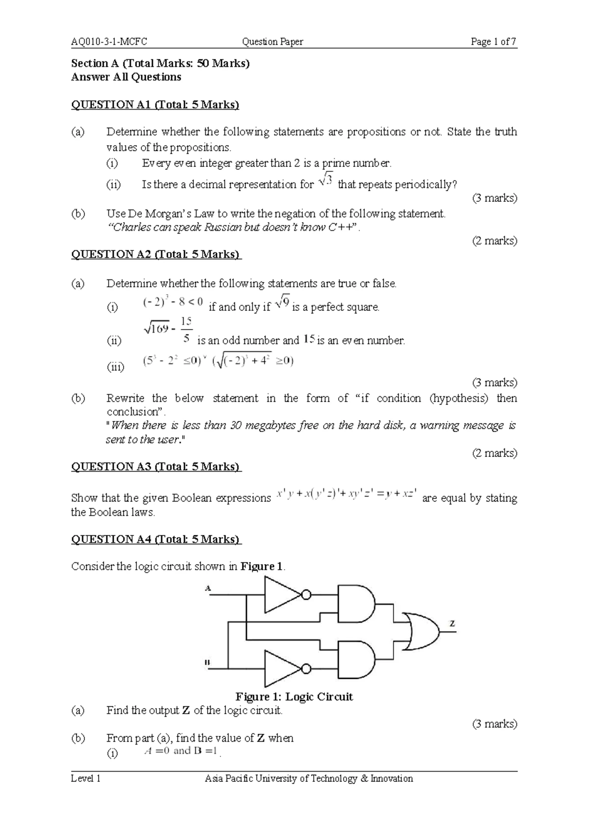 Assignment Submission Form for NPI APU Foundation Degree Programmes ...
