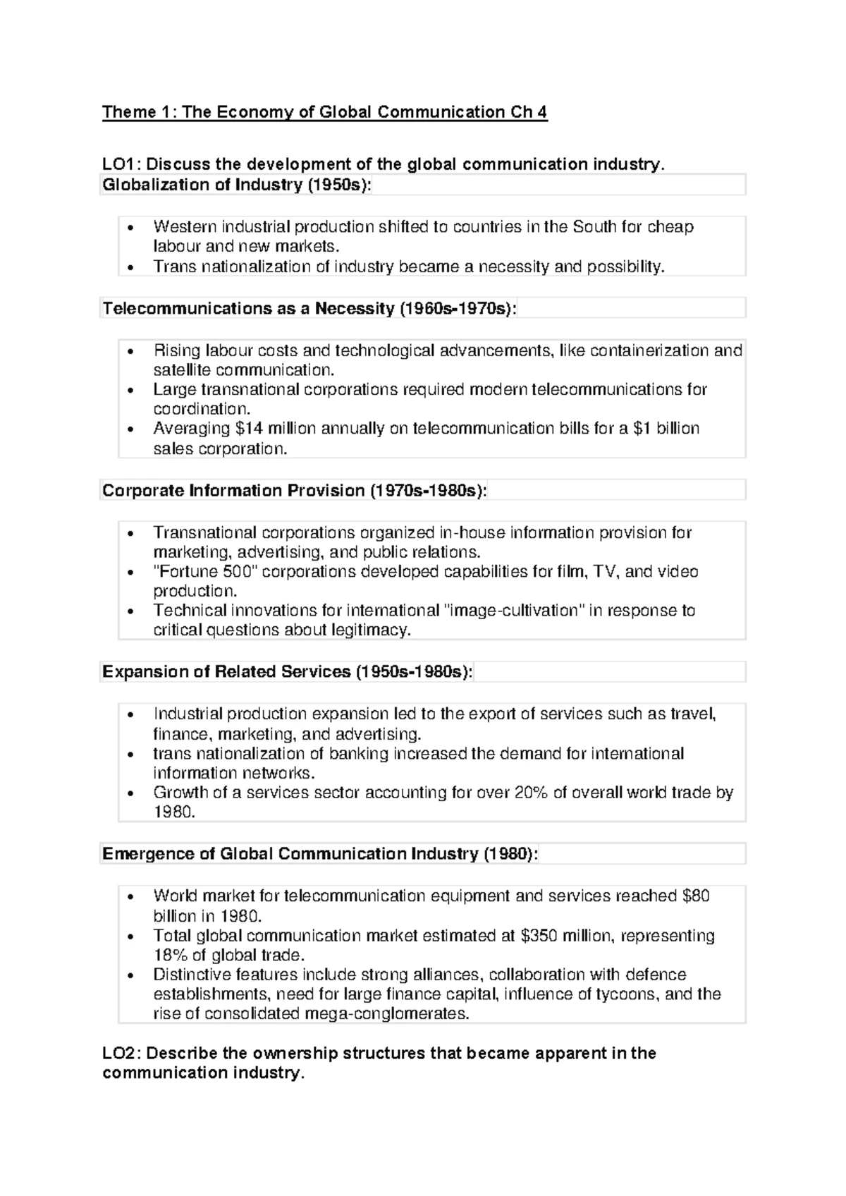 LU 1 Global Communication Overview and Key Concepts – Chapter 1 & 2 ...