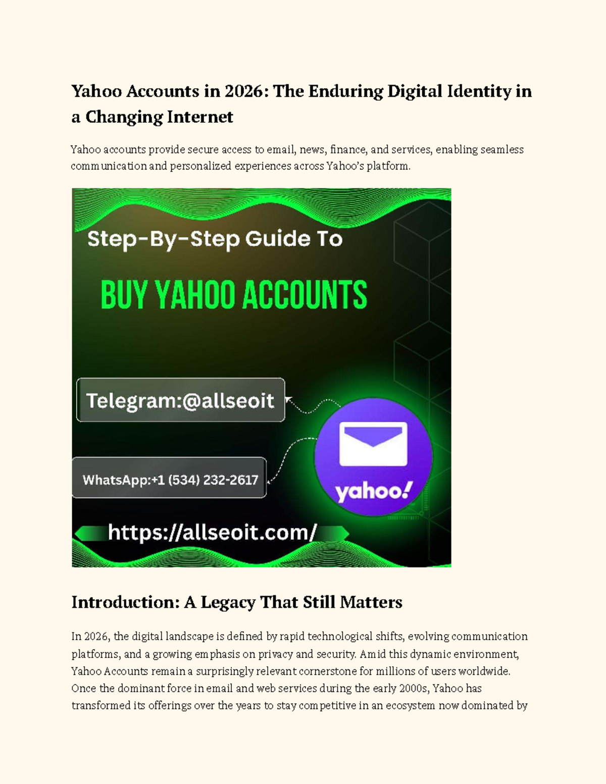 Yahoo Accounts 2026: The Ultimate Guide to Secure Digital Identity ...