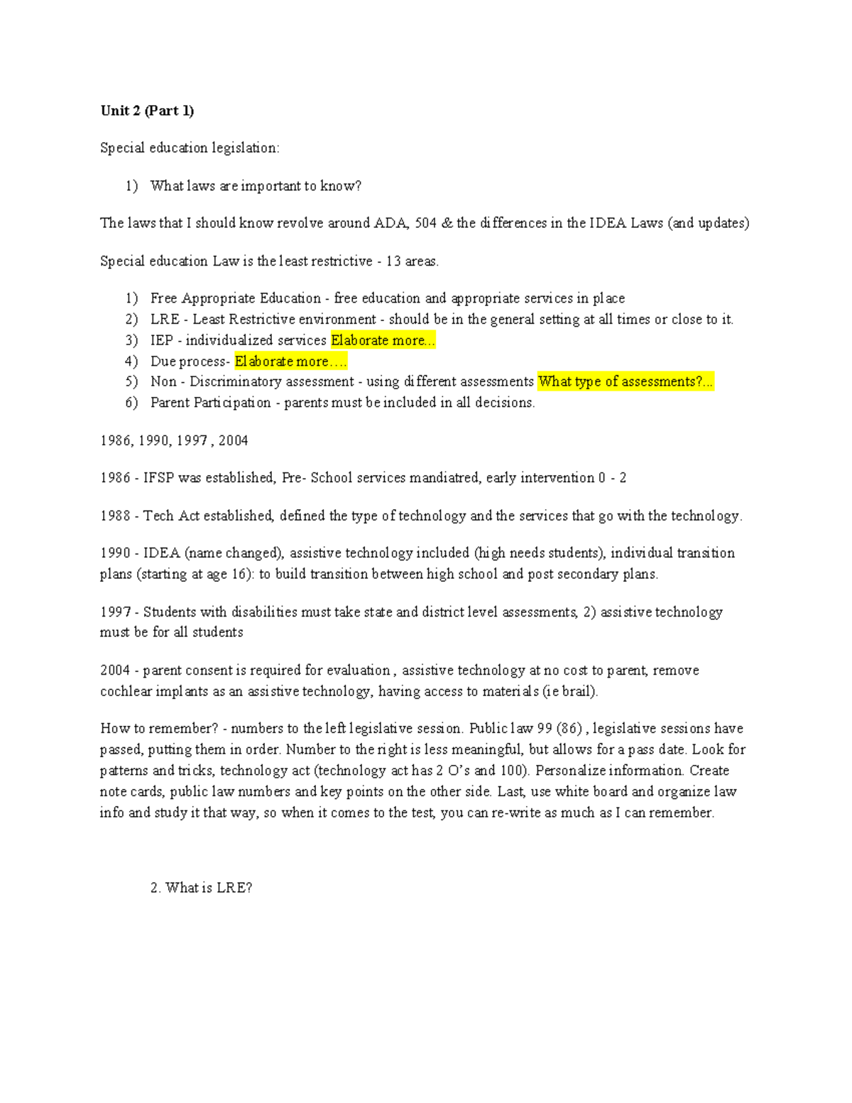 ALL Units (PART 2) - Full Complete 4th Attempt Review - Unit 2 (Part 1 ...