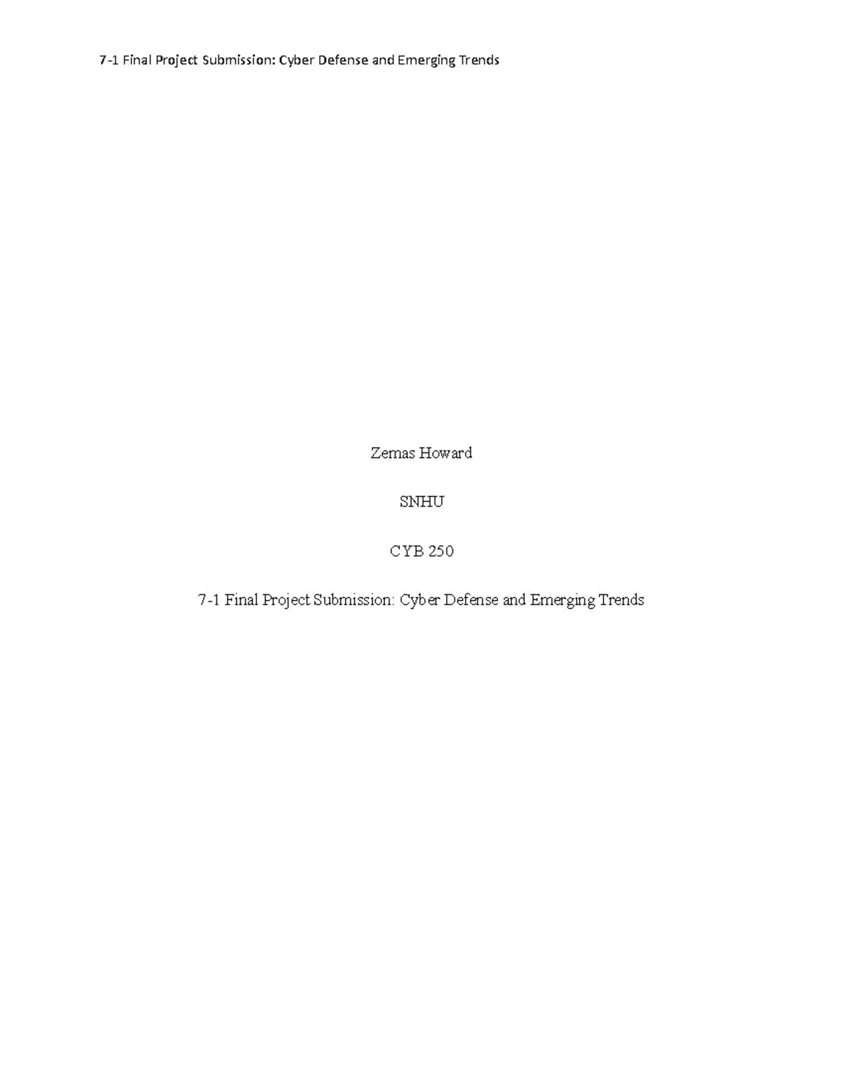 0301　Crisis and Opportunity　Environment 3-3 Project One: Business Continuity Scenarios Analysis by