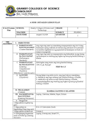 Final Lesson Plan for Grade 6 Science: Volcanic Eruptions (MATH 4th ...