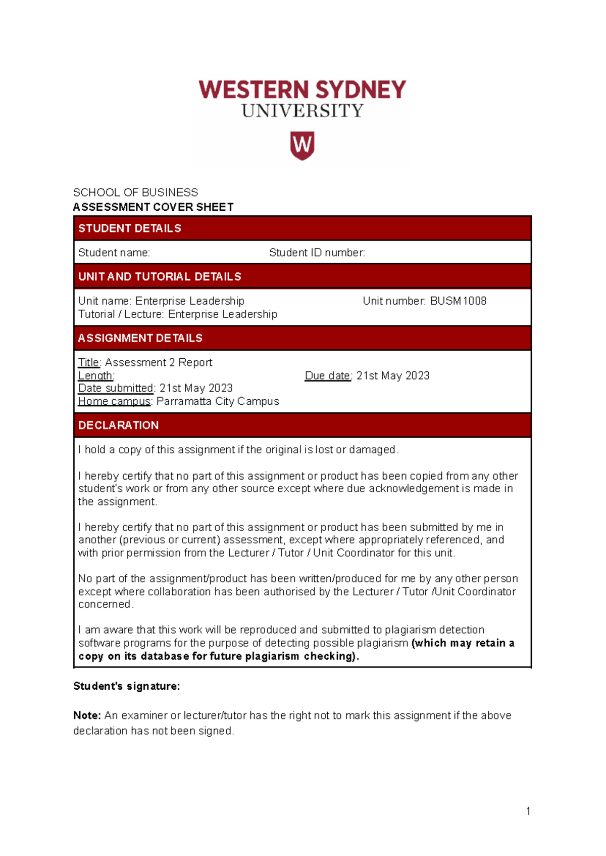 BUSM Assessment 2 Report: The Global Environment & Woodside Petroleum ...