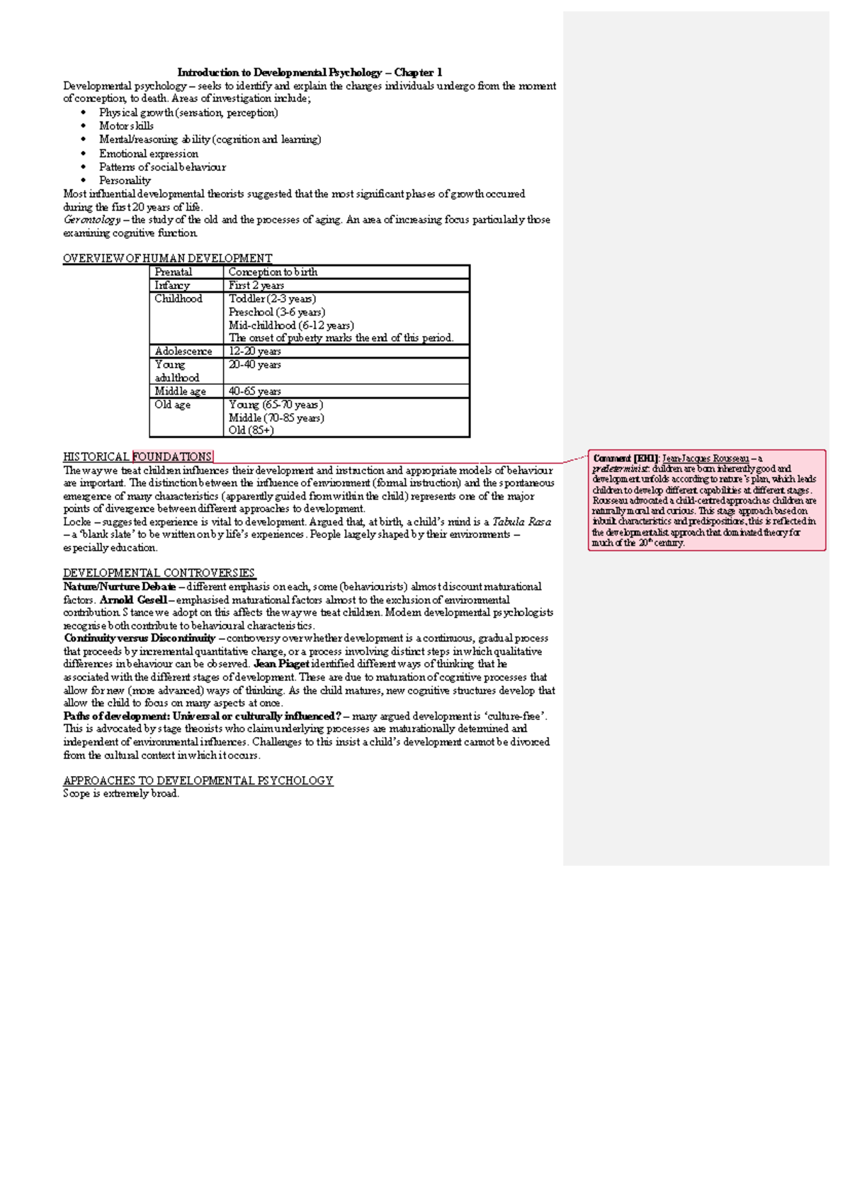 PSY202 Final Exam Notes - Summary of Developmental Psychology - Studocu