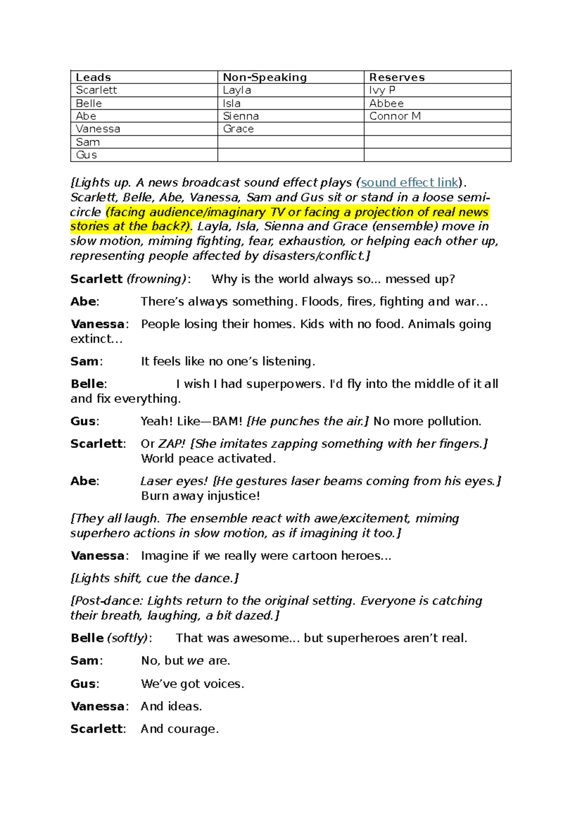 KROP 2025 Final Script: Superheroes and Real-World Issues - Studocu