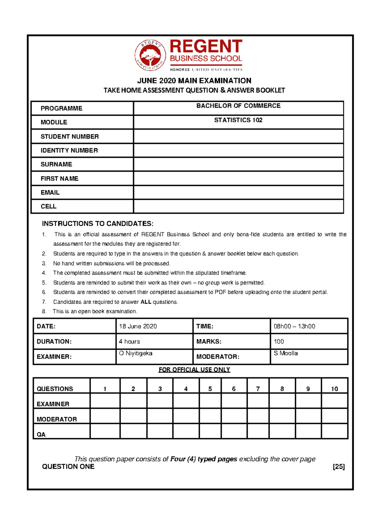 Bcomscm Business Statistics 102 - Assignment 1 Case Study Analysis ...