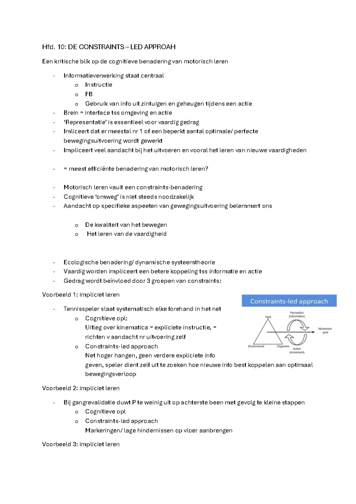 Hfd. 10: DE CONSTRAINTS LED APPROACH - Cognitieve Benadering Motorisch ...