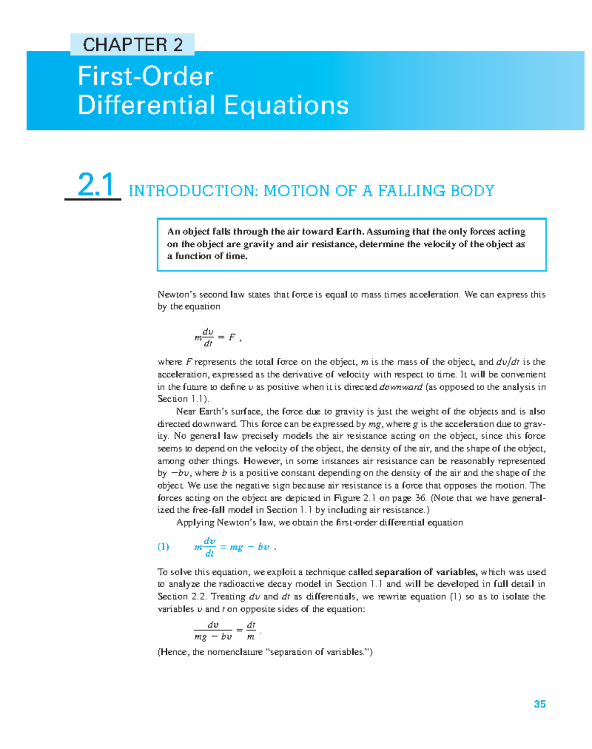 Chapter 2 First-Order ODEs - Differential Equations Notes - Studocu