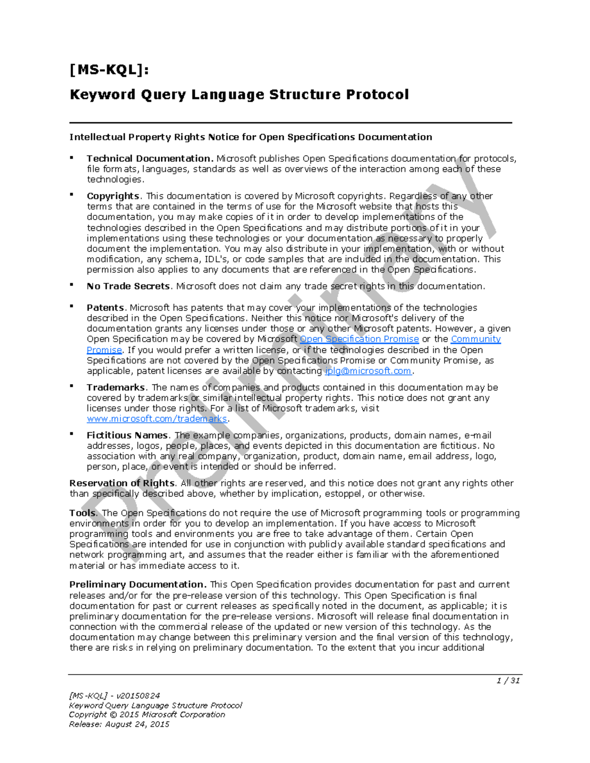 [MS-KQL] Keyword Query Language Structure Protocol Overview and ...