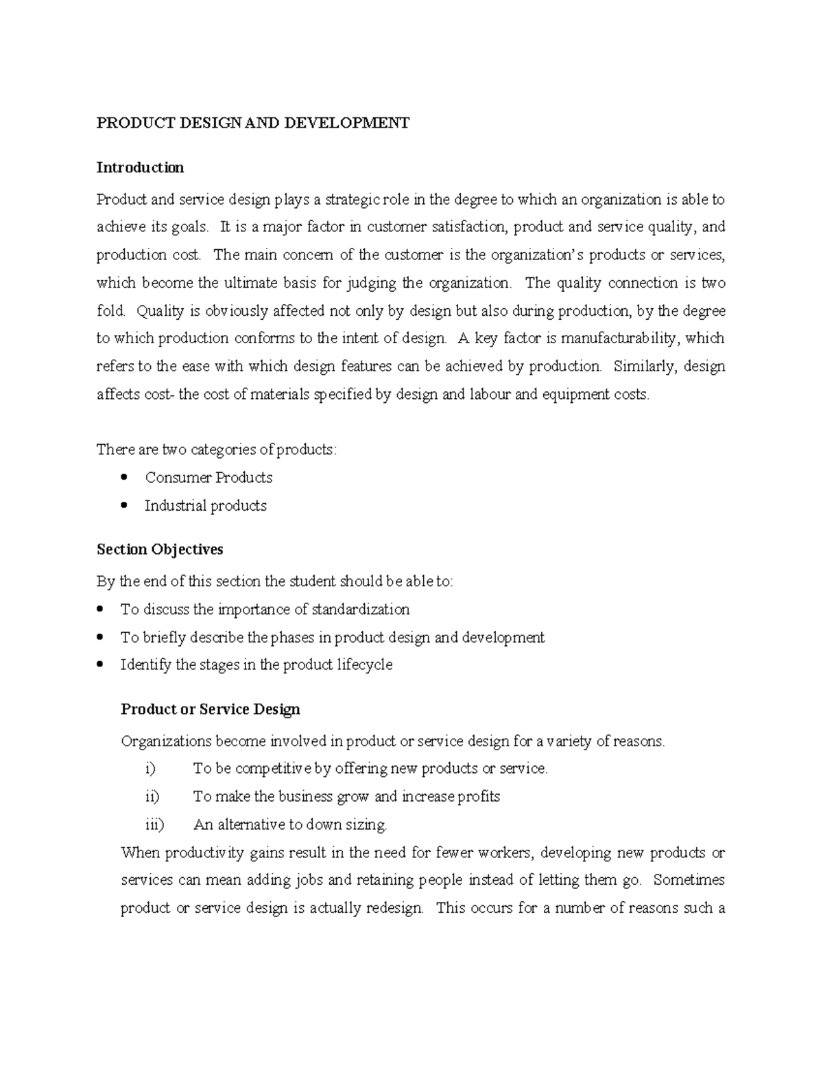 Product Design and Development (Topic 5) Overview and Key Concepts ...
