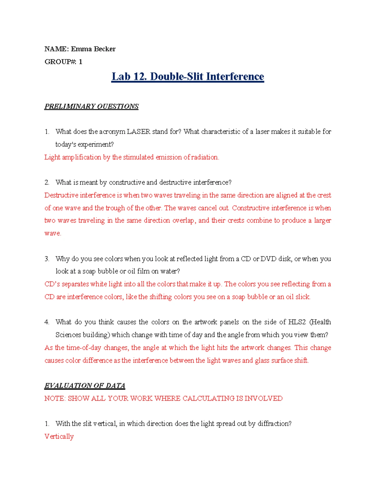 LAB 10 Physics II - Reflection & Refraction Analysis - Studocu