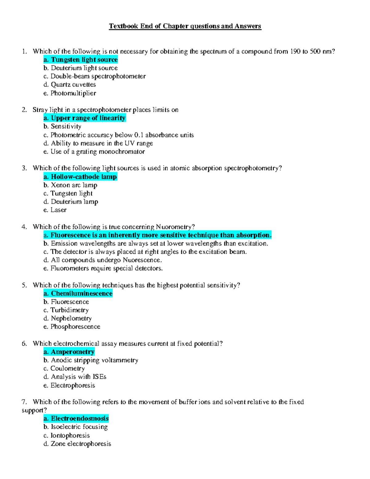 Bishop (Course Code) End of Chapter Questions and Answers - Studocu
