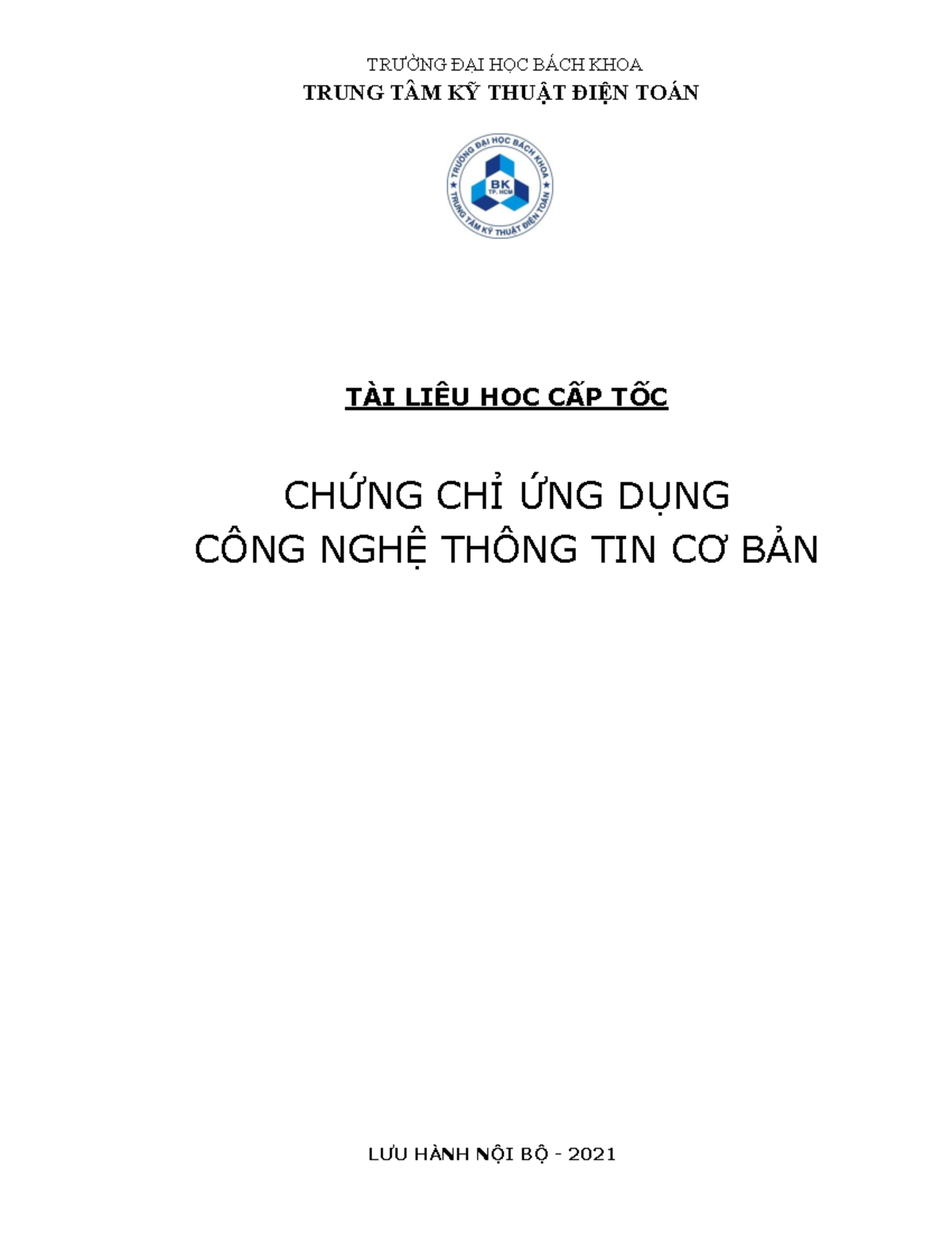 Tài liệu ôn thi CNTT cơ bản - TRƯỜNG ĐH BÁCH KHOA 2021 - Document Preview