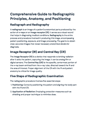 Comprehensive Guide to Radiographic Image Quality & Techniques (RAD 101 ...