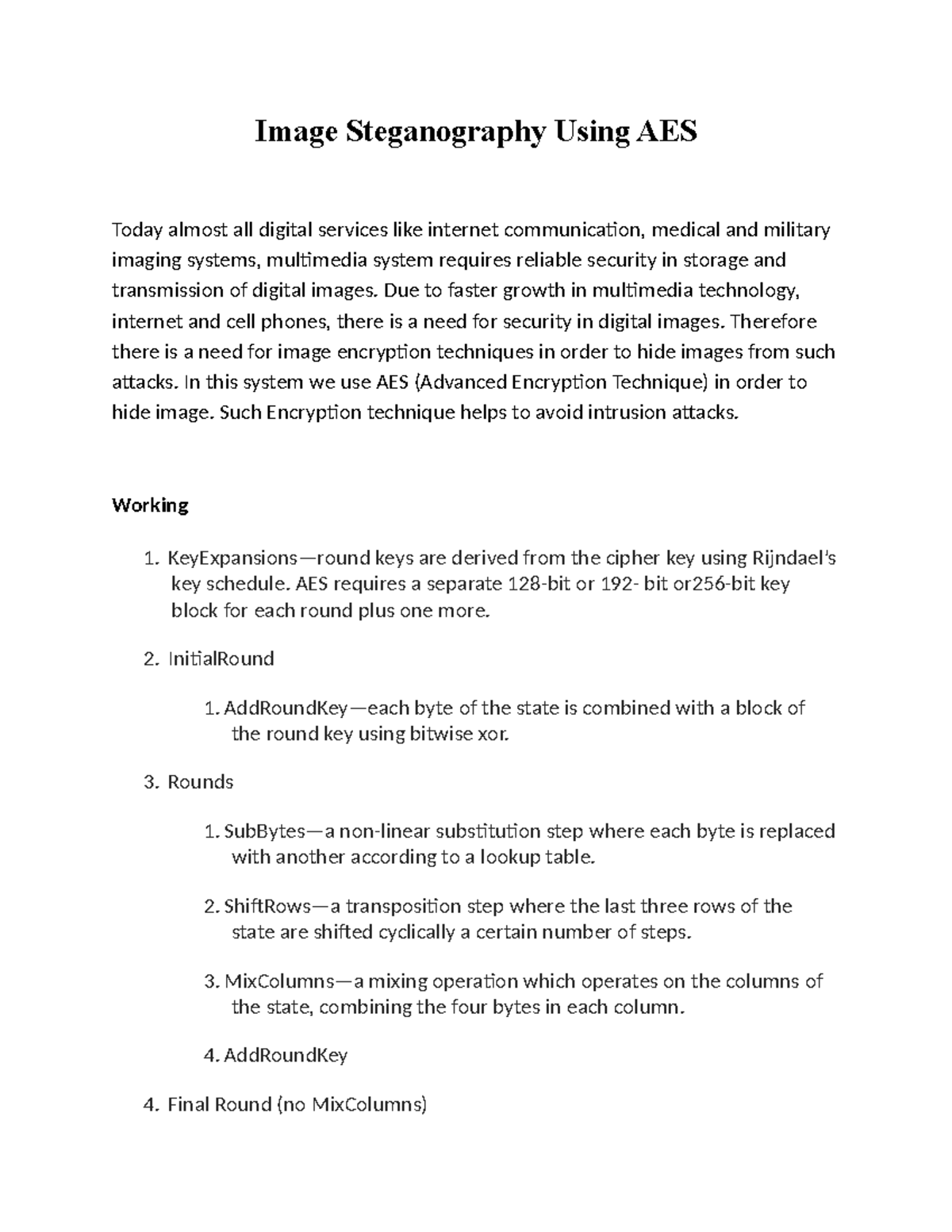 Image encryption using AES - Image Steganography Using AES Today almost ...
