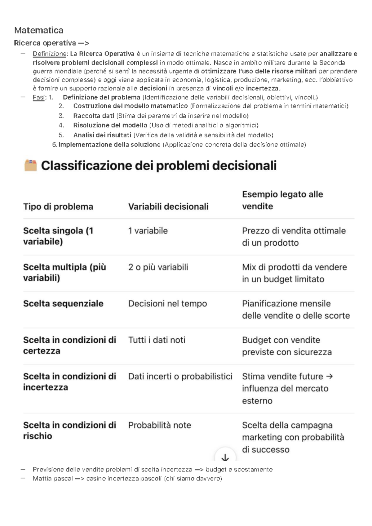 Matematica 3: Fondamenti di Ricerca Operativa e Ottimizzazione - Studocu