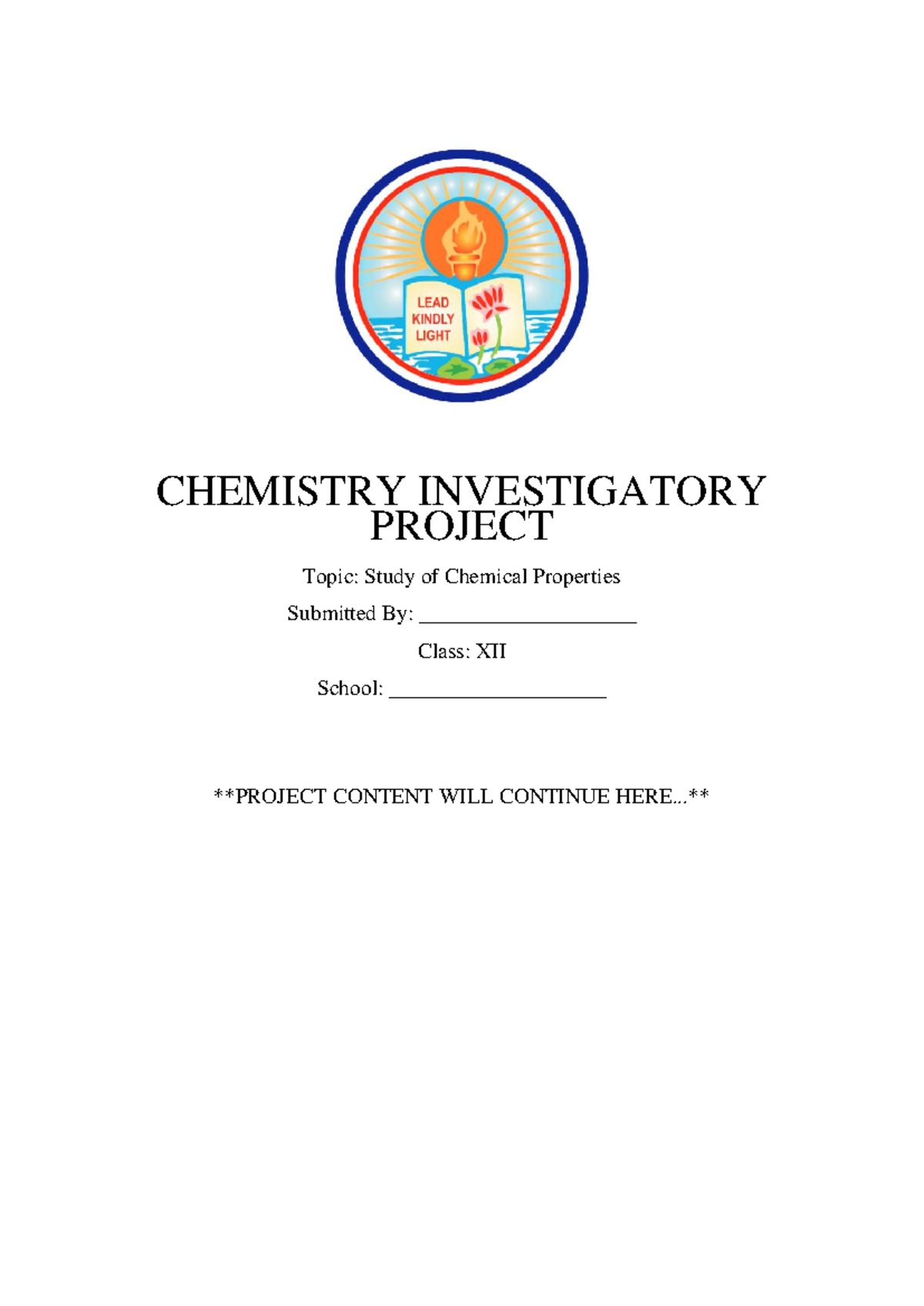 Chemistry project - 123 - Chemistry class 12 - CHEMISTRY INVESTIGATORY ...
