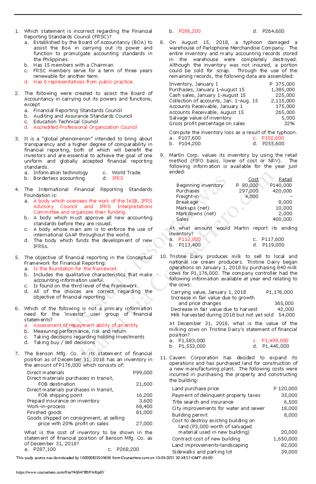 financial accounting and reporting practice material - Accounting ...
