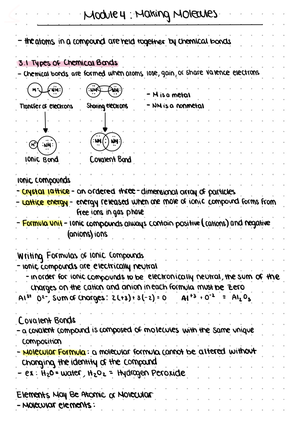 Module 5 Lecture Notes - Molecular Structure and orbitals Bonding ...