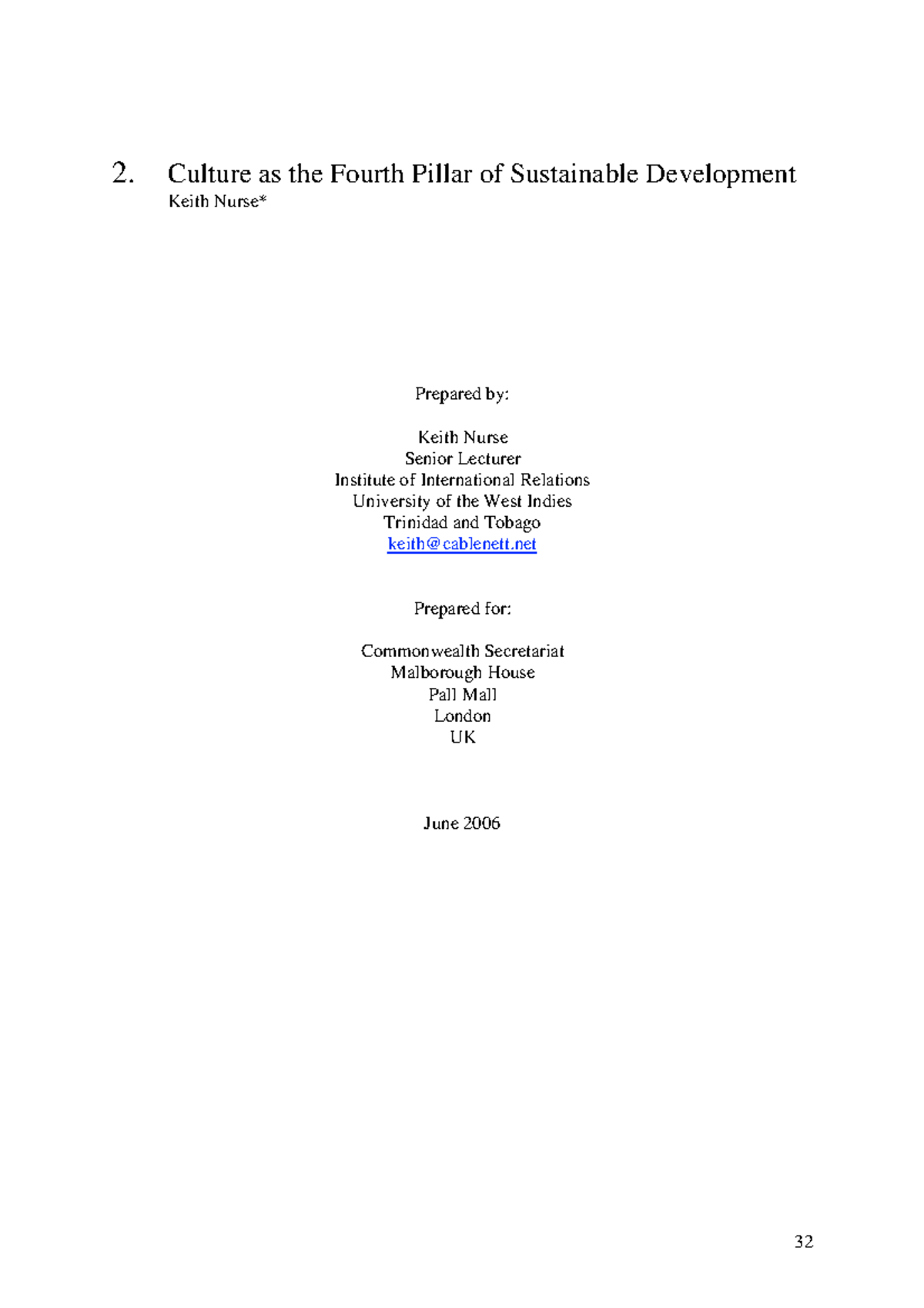 Culture as the 4th Pillar of Sustainable Development: Insights and ...