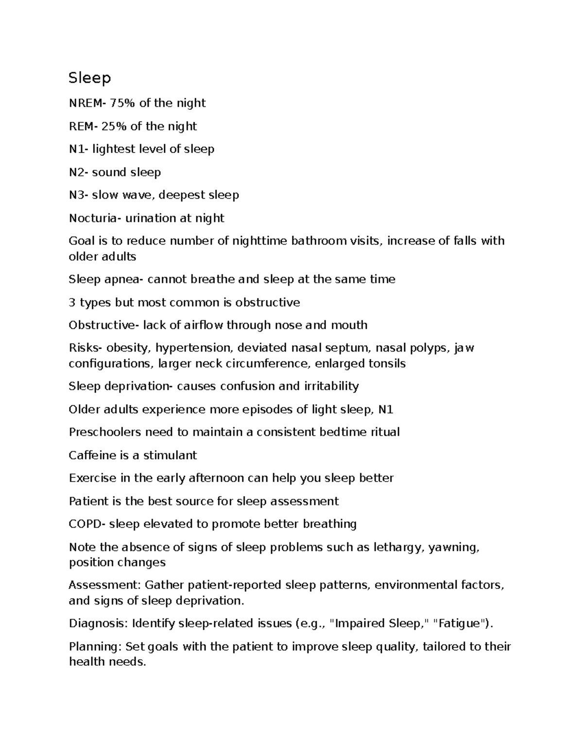 106 Exam 1 - Comprehensive Notes on Sleep, Pain, Ethics, and Grief ...