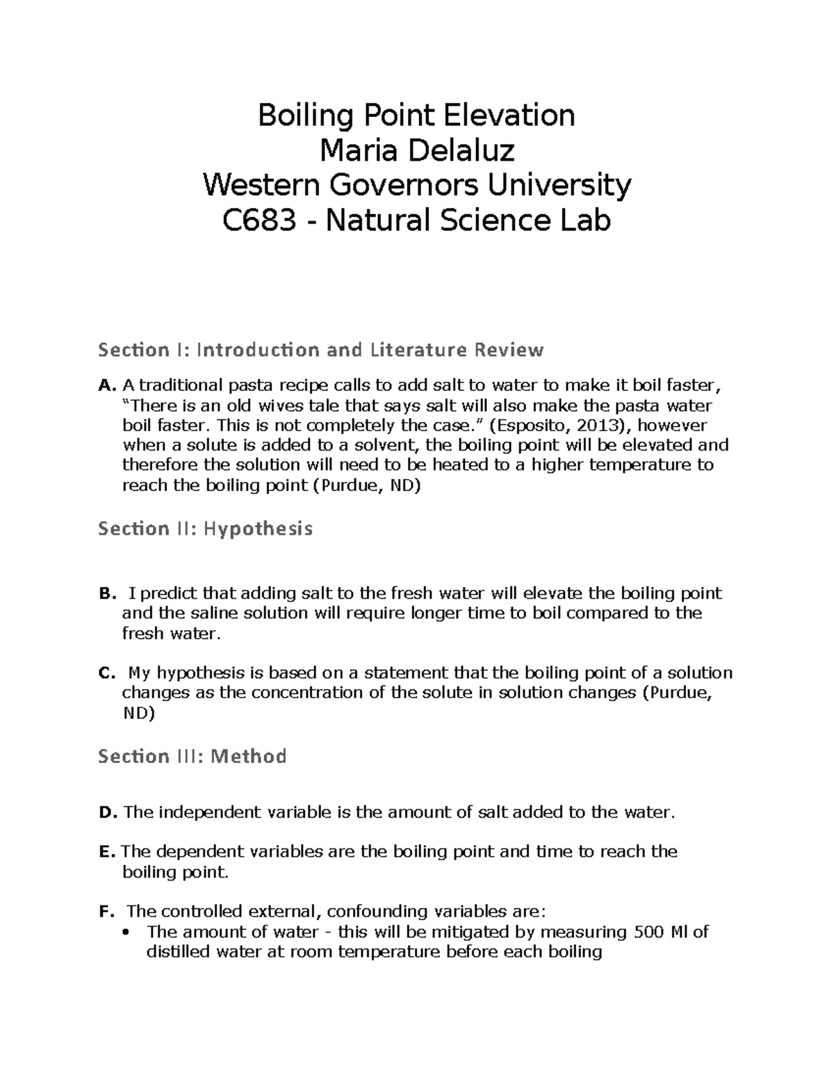 Boiling Point Elevation - Boiling Point Elevation Maria Delaluz Western ...