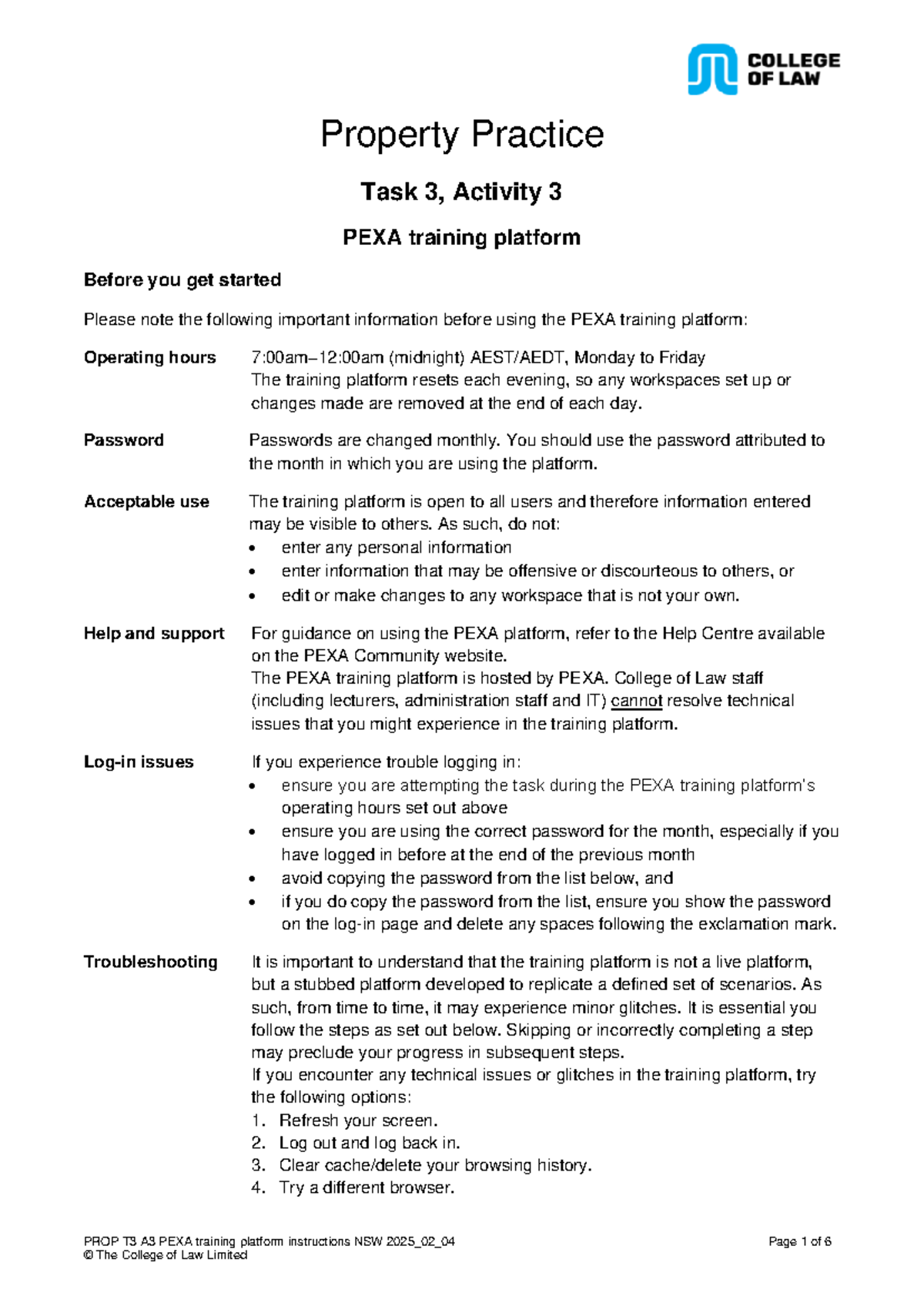 PROP T3 A3 PEXA Training Instructions for NSW Property Transactions ...