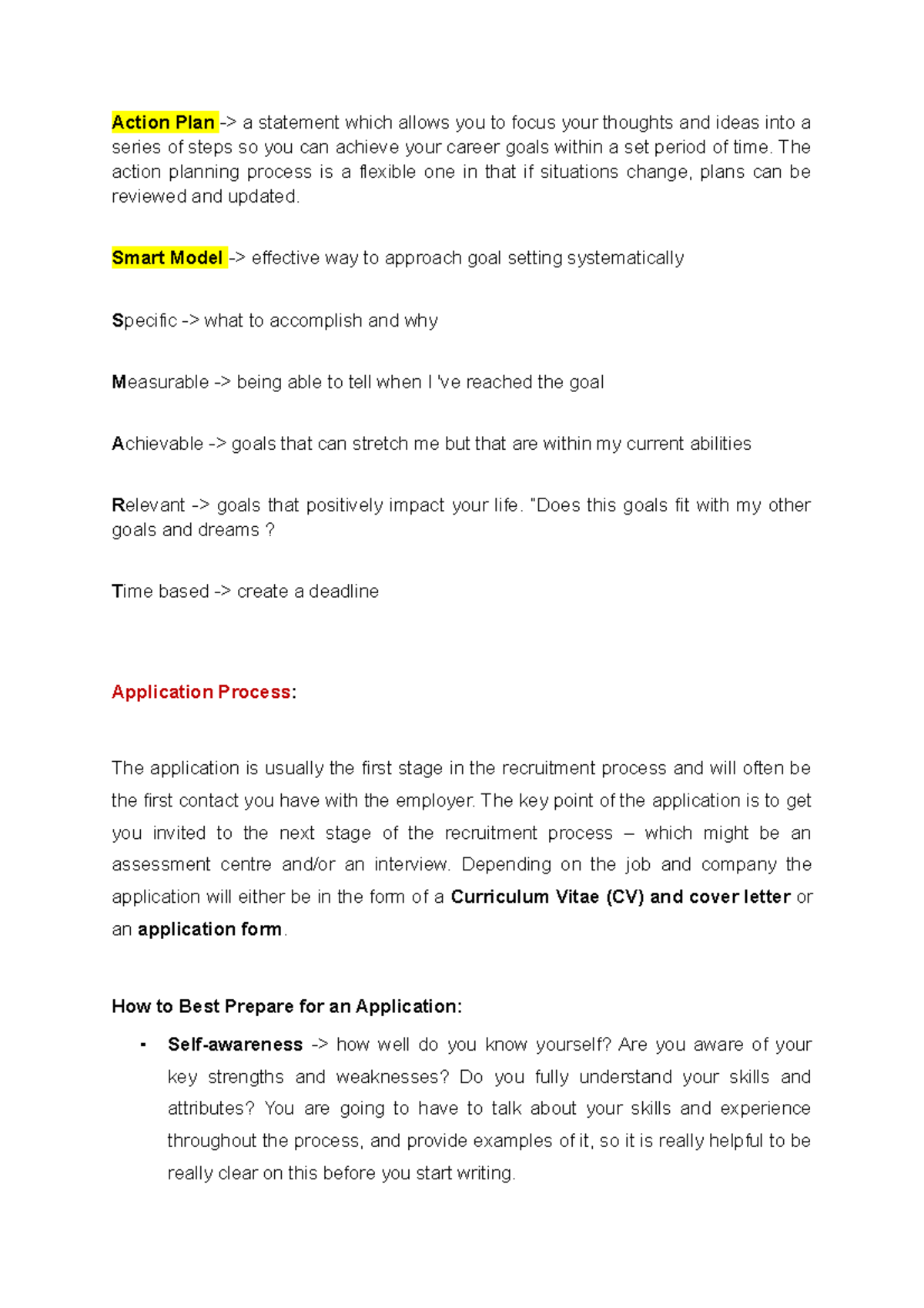 Career Planning - Part 3 - How to Best Prepare for an Application ...
