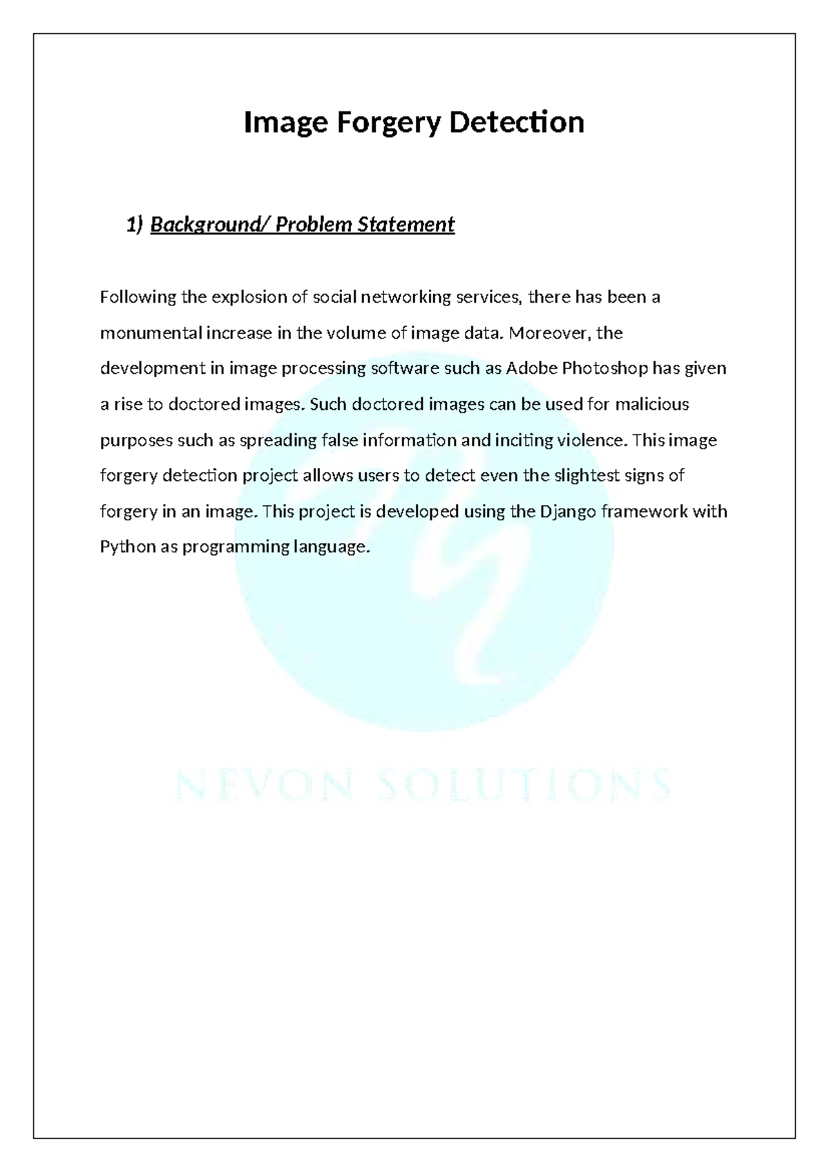 PY044 - Image Forgery Detection Project Overview and Implementation ...