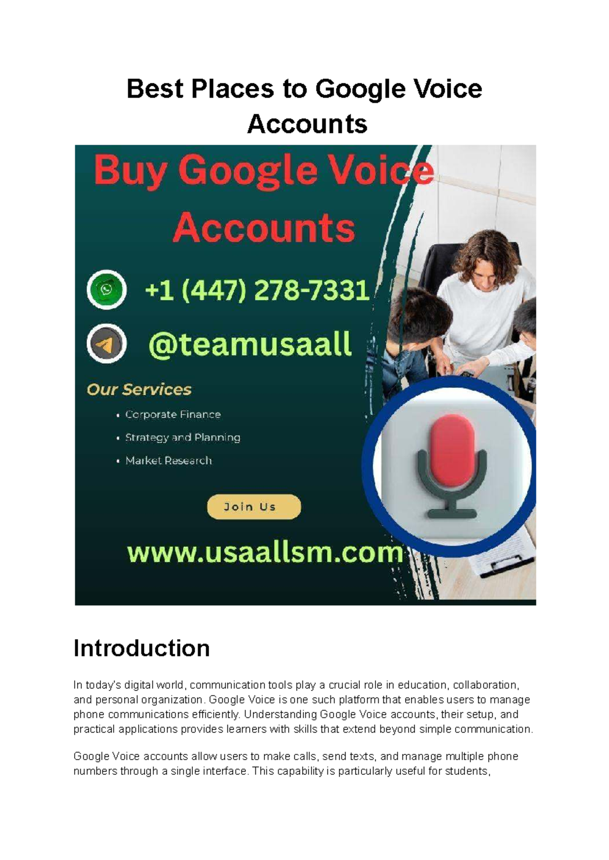 Google Voice Accounts: A Guide to Effective Communication Tools - Studocu