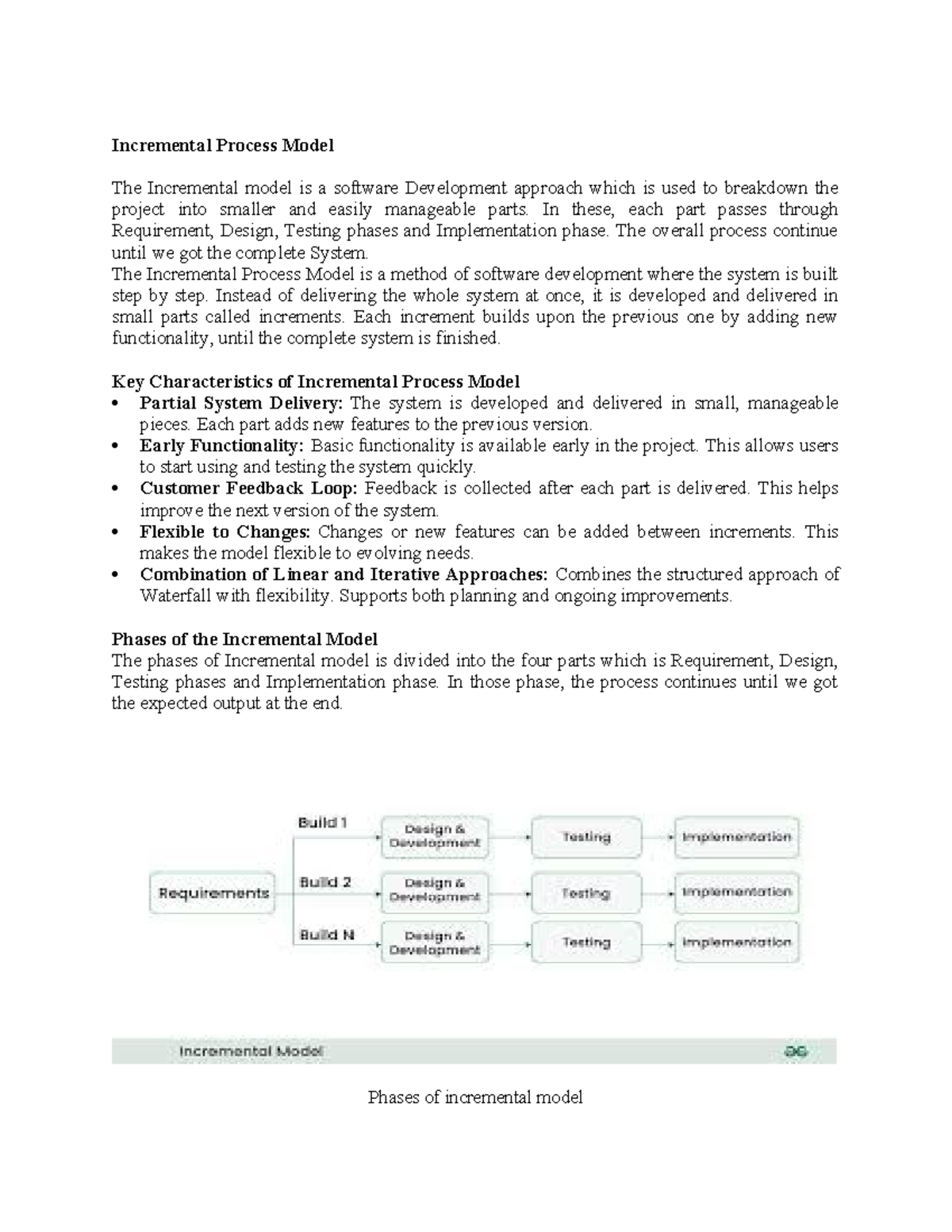 SDLC Models: Understanding Incremental and Agile Approaches - Studocu