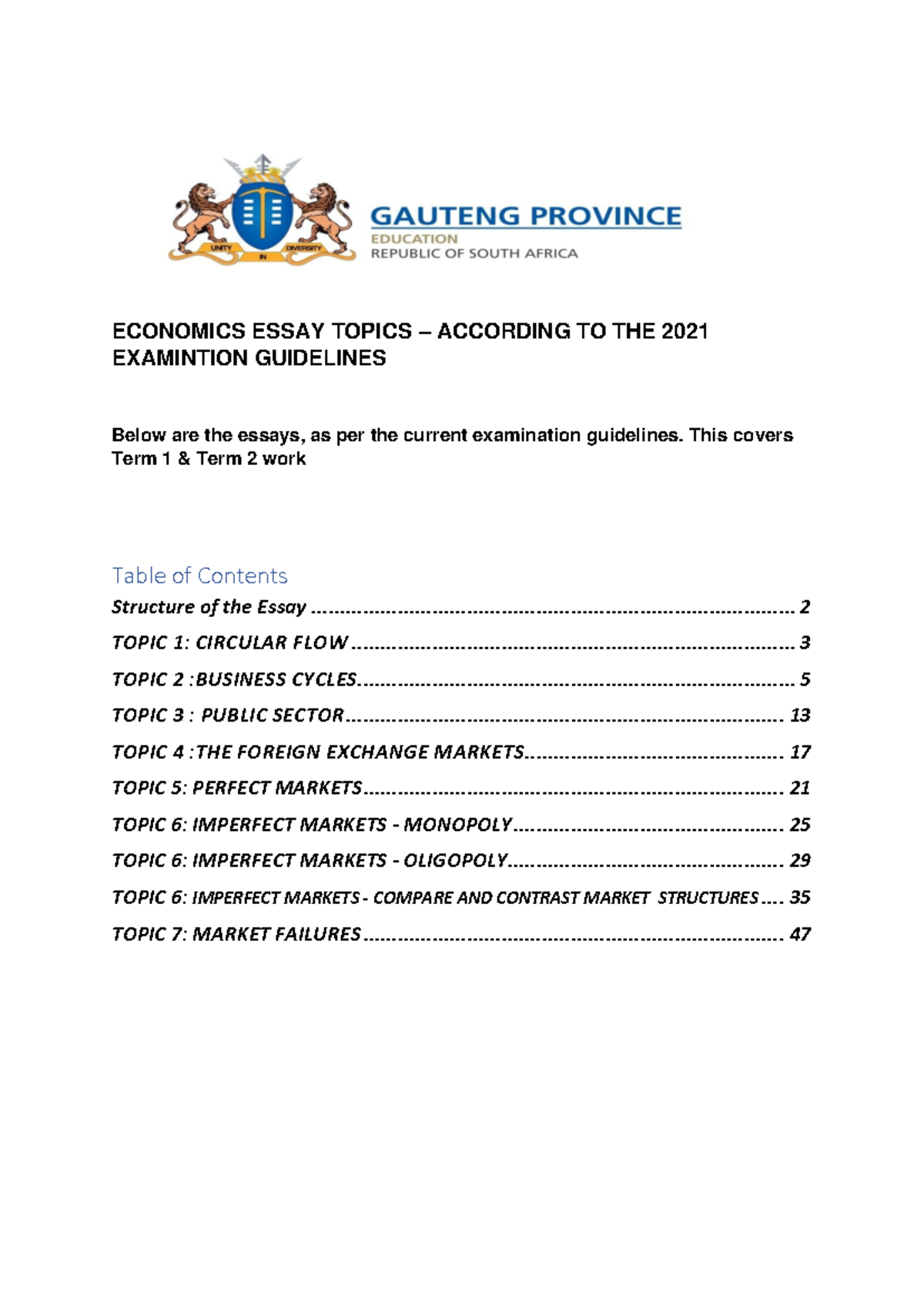 economics-essay-topics-grade-12-examination-guidelines-for-2021-studocu