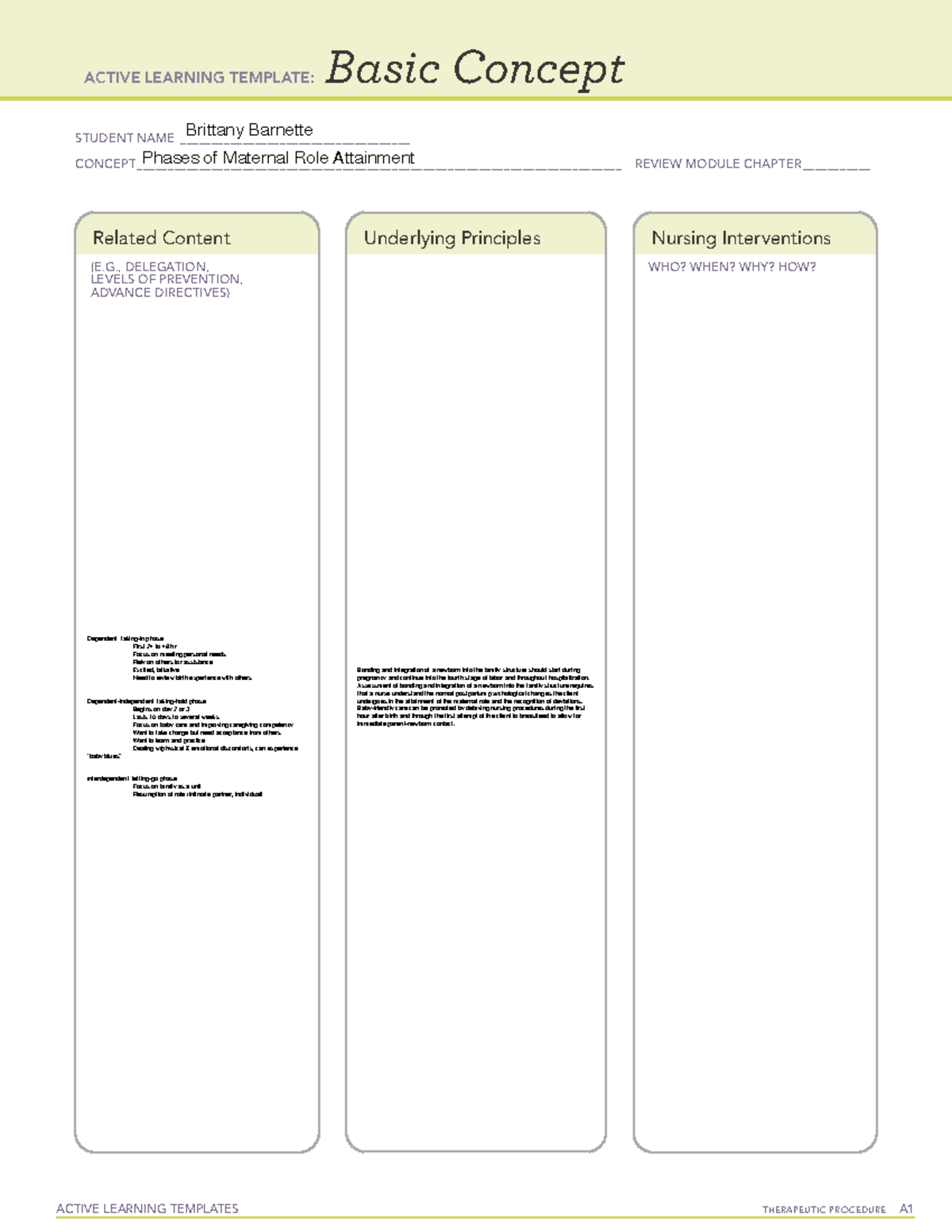 Active Learning Template Basic Concept - NURS 4120 - ACTIVE LEARNING ...