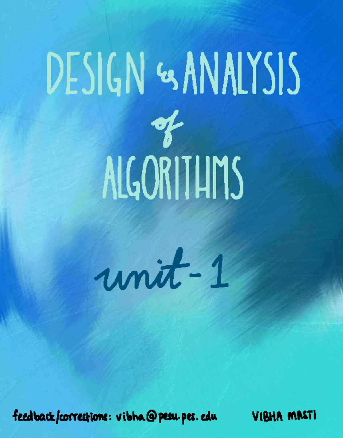 DAA 101: Design and Analysis of Algorithms - Feedback Corrections - Studocu