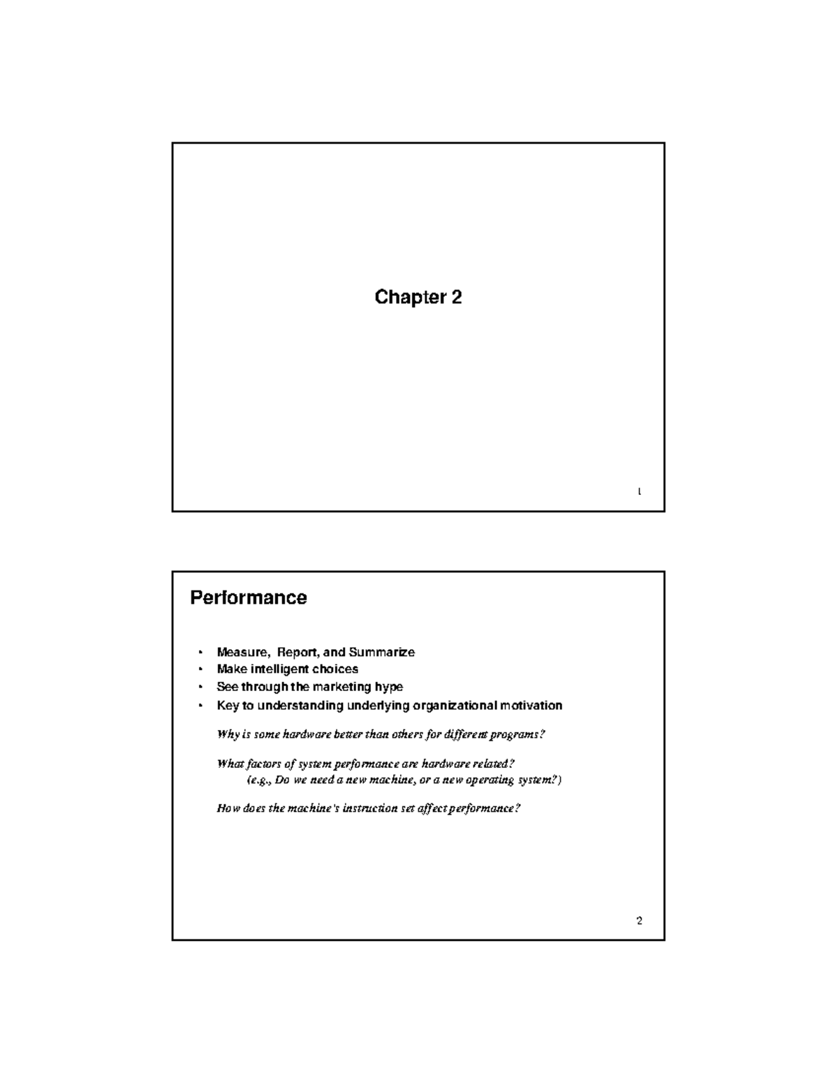 Chapter 2: Performance Measures and Hardware Comparisons in Computing ...