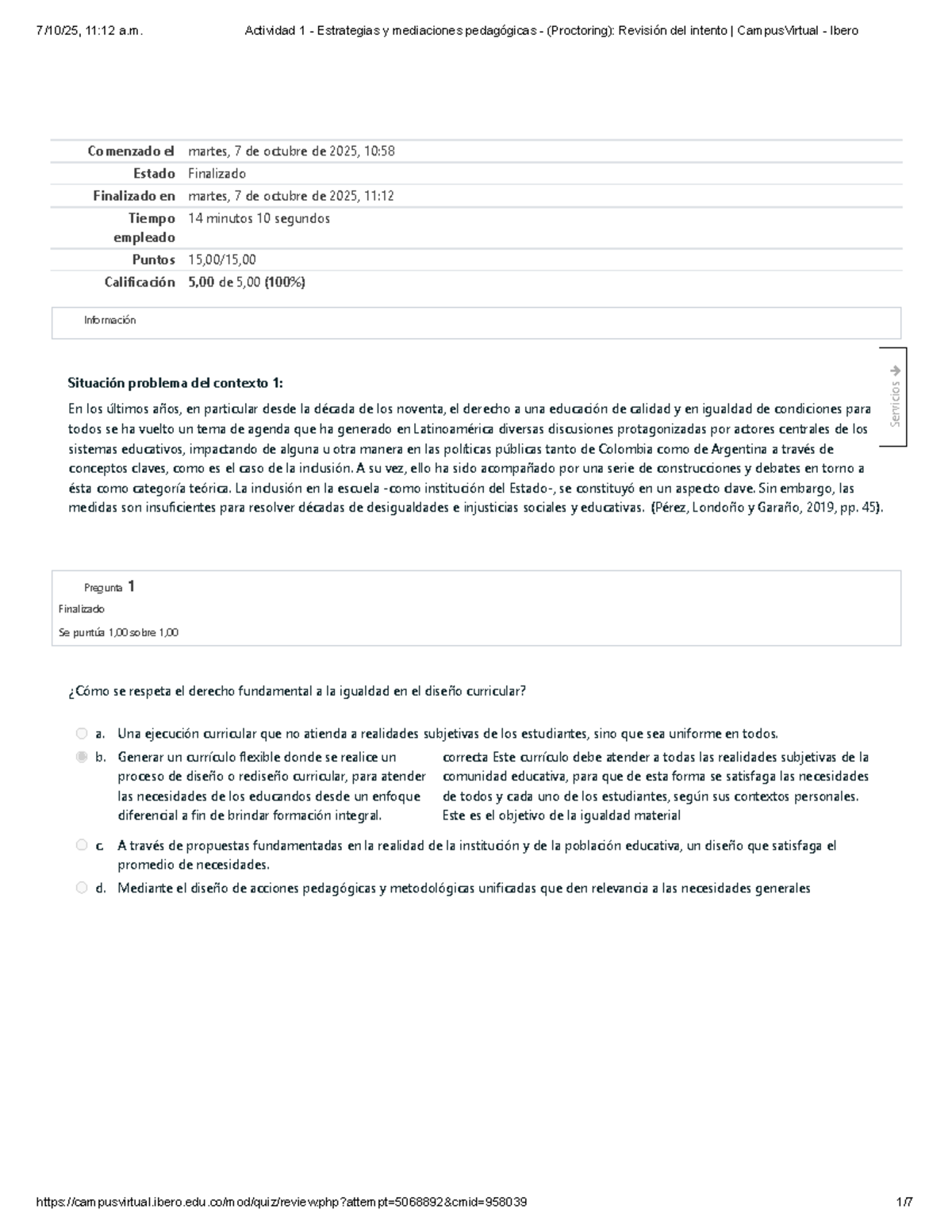 Actividad 1 - Estrategias y Mediaciones Pedagógicas (Proctoring) - Campus - Document Preview