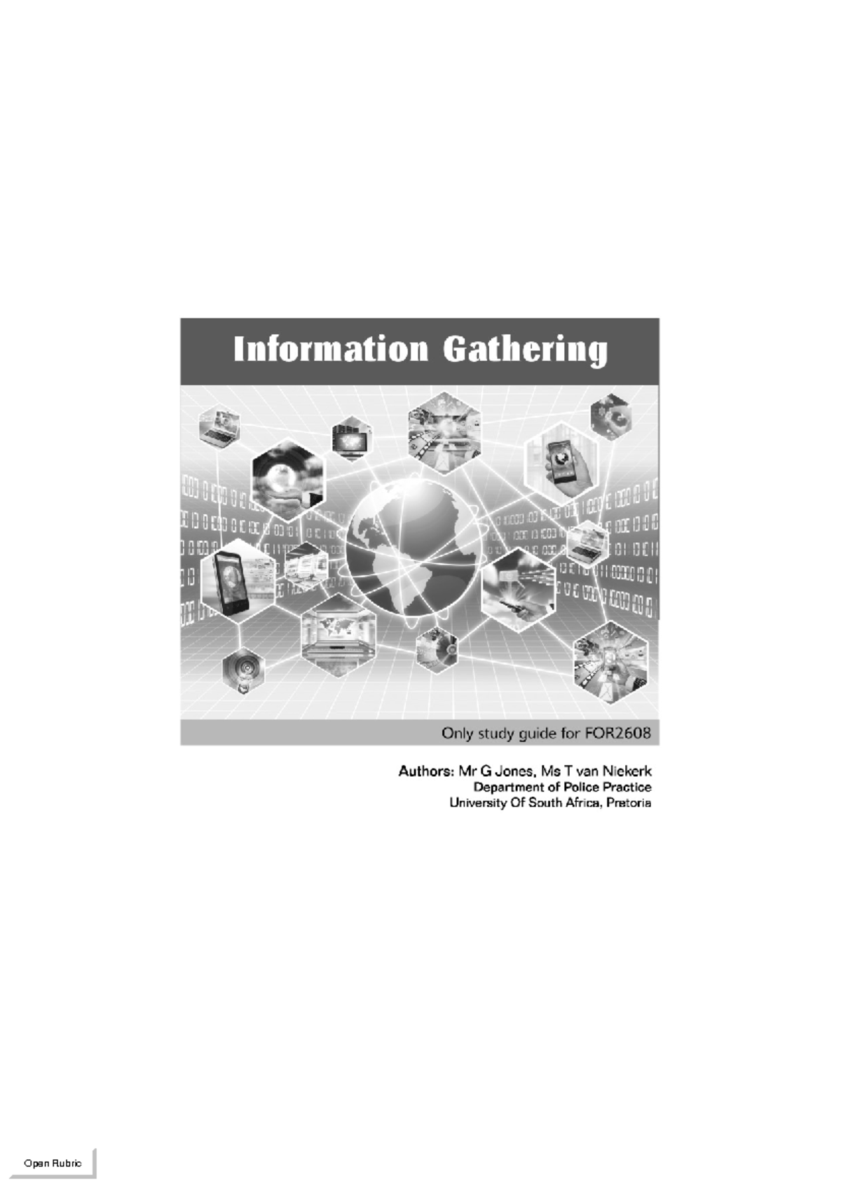 Study Guide FOR2608: Investigative Interviewing Techniques 2022 Sem 2 ...