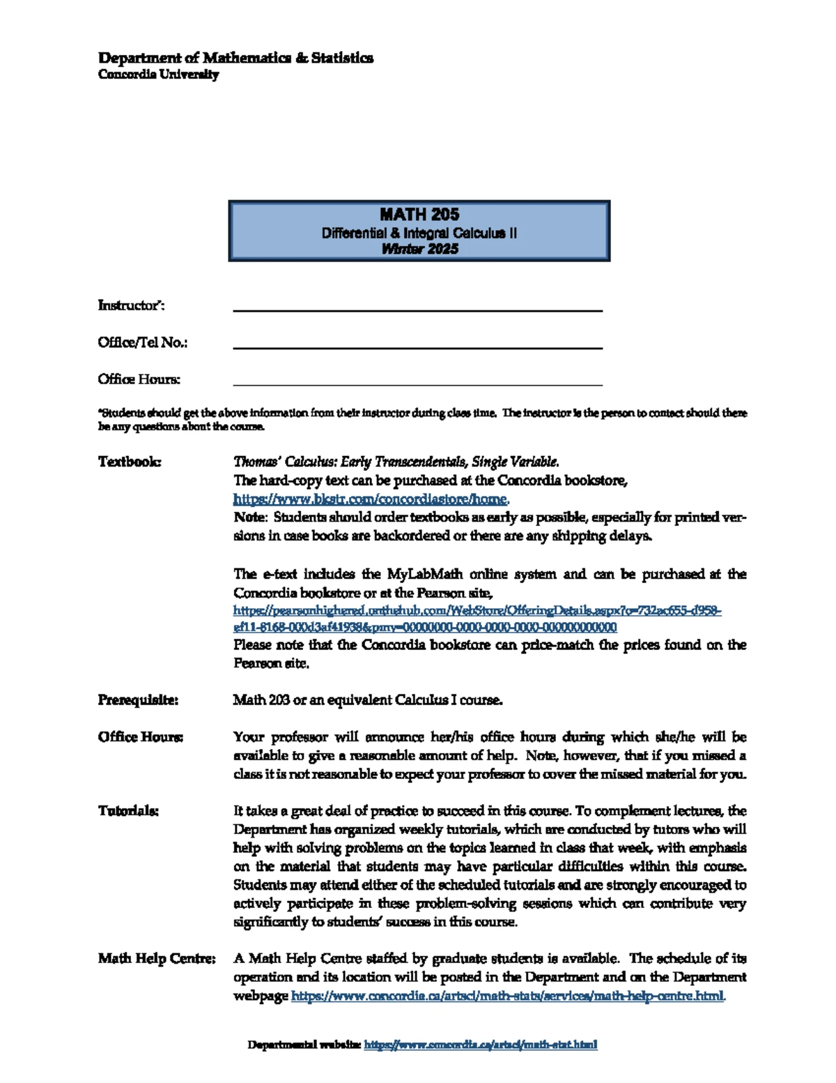 CHEM 205 Syllabus: General Chemistry I Course Outline and Details - Studocu