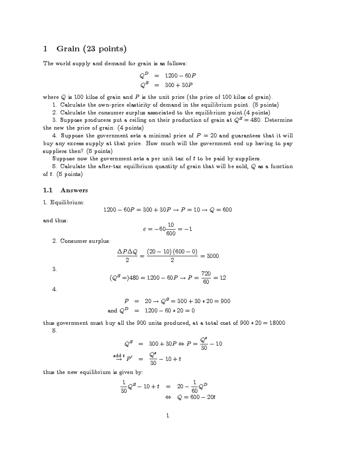 Exam December 2012 - Economics Q&A Analysis (IBEB) - Studeersnel