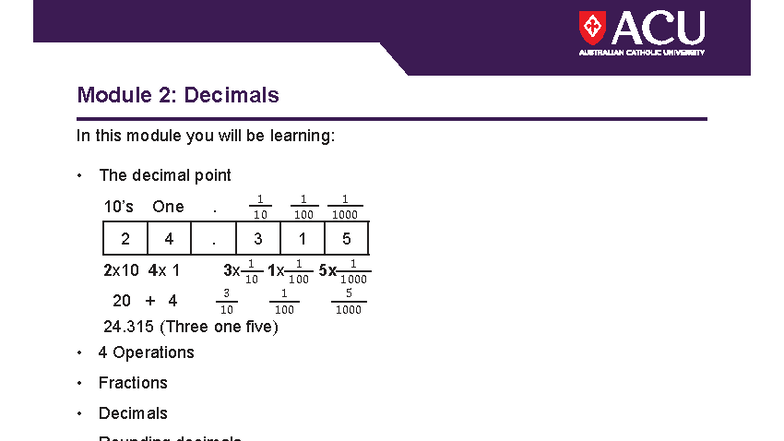 Decimal Worksheet EDMA163: Multiplication & Rounding Exercises - Studocu