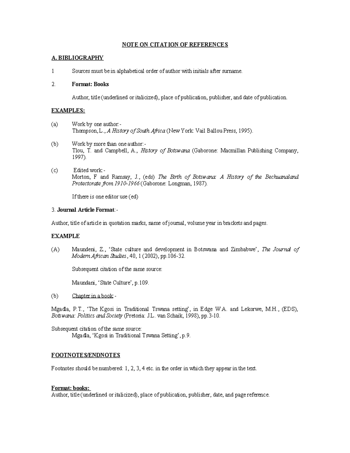 Citation Guidelines for References and Bibliography - Studocu