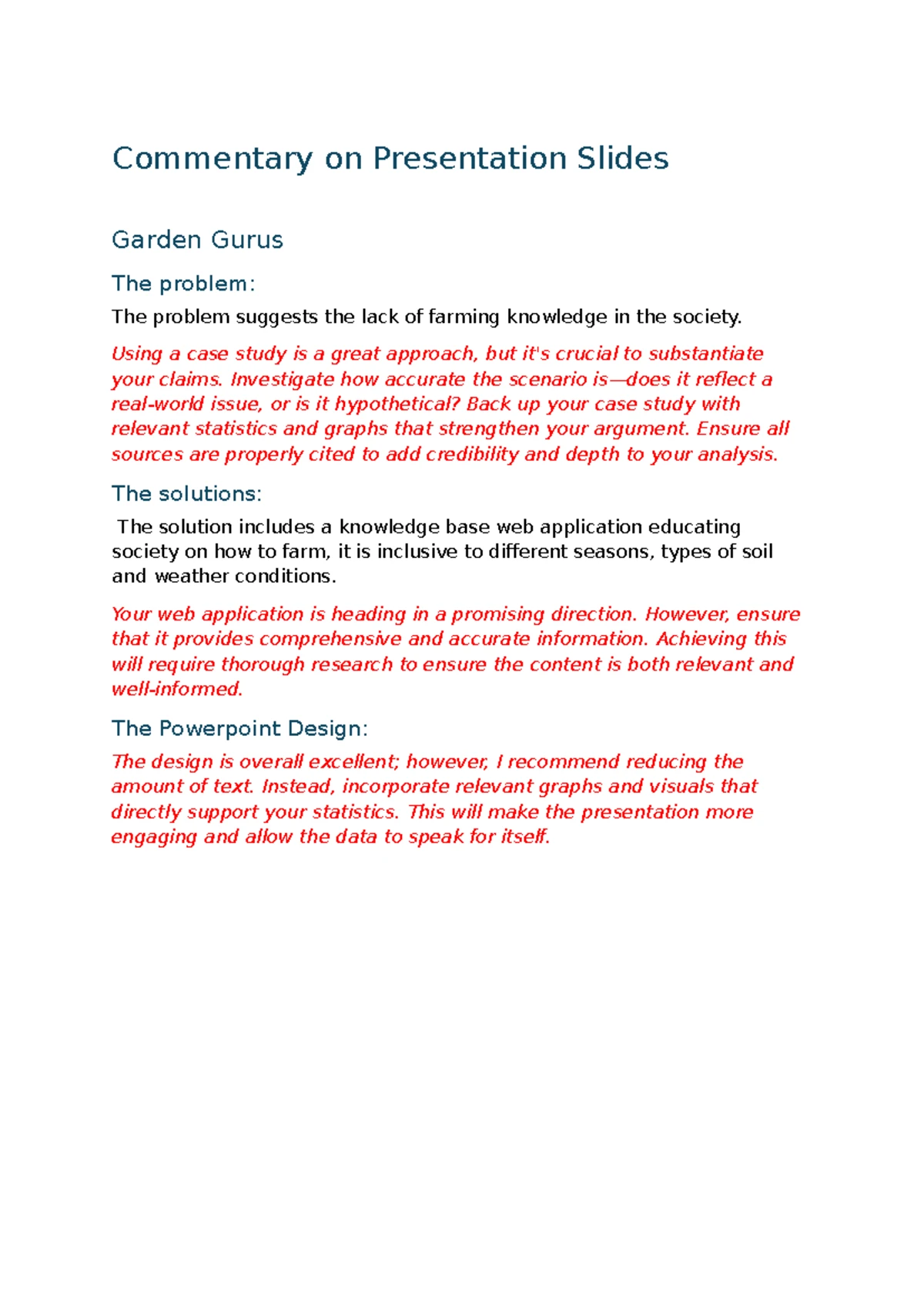 DTP216D Tutorial: Commentary on Water Scarcity in Food Gardening - Studocu
