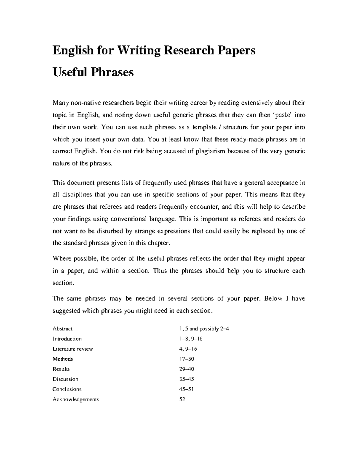 English for Writing Research Papers: Useful Phrases Guide - Studocu