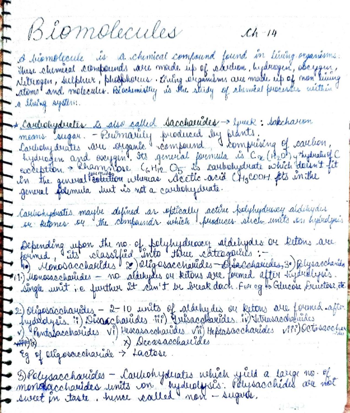 Biomolecule Overview: Key Concepts and Structures (6IOMOLCULES) - Studocu
