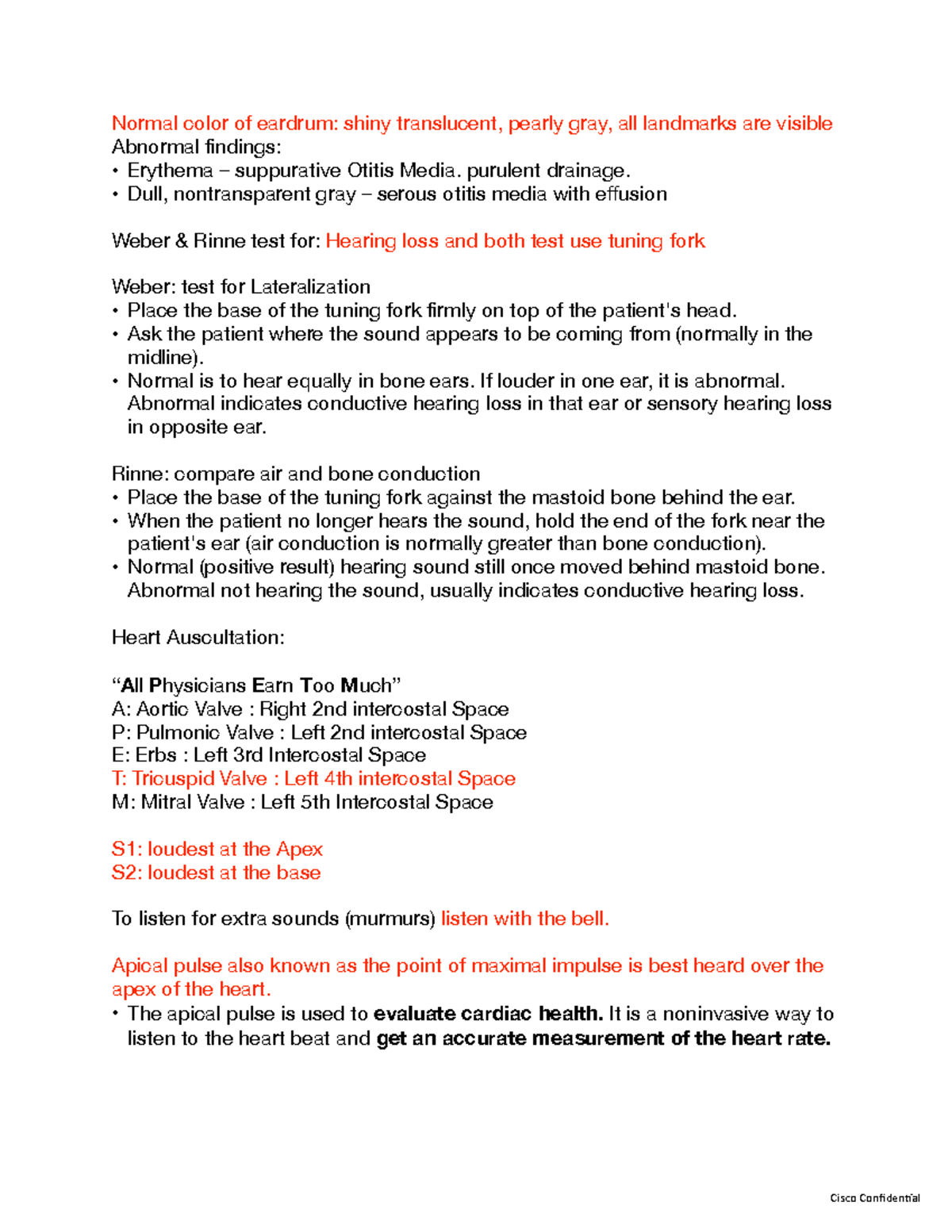 Health Assessment Study Guide: Key Findings & Clinical Tests - Studocu