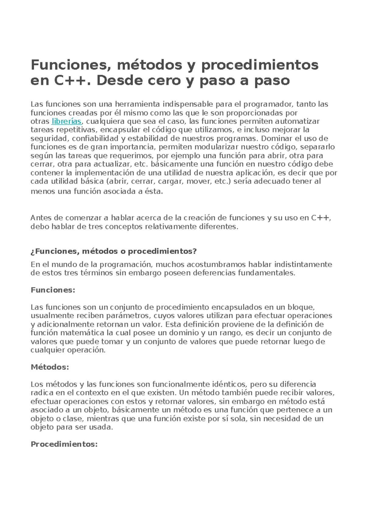 Funciones de c++ - Programacion c++ - Funciones, métodos y ...