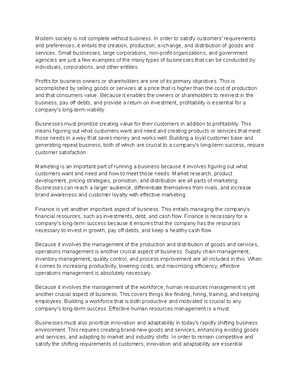Business - Study Notes, Assignments & Exams - Studocu