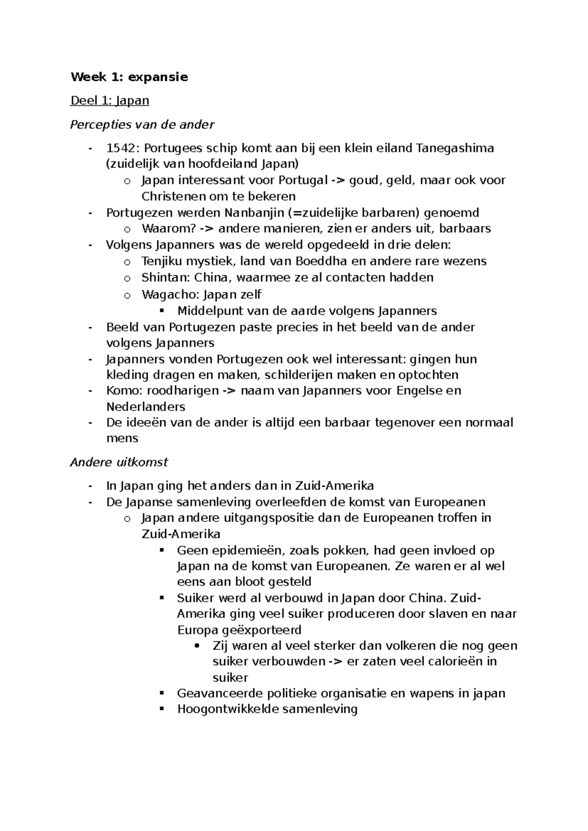 Hoorcollege aantekeningen: Vroegmoderne Geschiedenis Week 1-4 - Studeersnel
